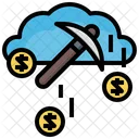 Cloud Mining Bitcoin Mining Blockchain Icon