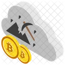 Bitcoin Cloud Bitcoin Network Cloud Mining Icon