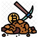 Cloud Mining Bitcoin Pickaxe Icon