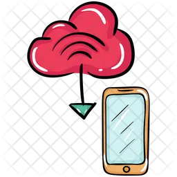 Cloud Mobile Download  Icon
