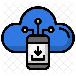 Cloud Mobile Download  Icon