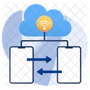 Cloud Mobile Transfer Mobile Exchange Mobile Data Exchange Icon