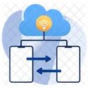 Cloud Mobile Transfer Mobile Exchange Mobile Data Exchange アイコン