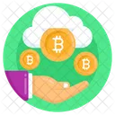 Cloud Transaction Cloud Money Cloud Bitcoin Icon