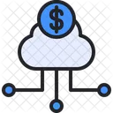 Cloud Money Cloud Dollar Connection Cloud Money Network Icon