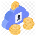 Cloud Money Cryptocurrencies Cloud Digital Money Icon