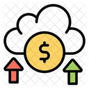 Cloud Money Upload Cloud Earnings Cloud Cash Icono