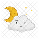 Moon Sky Cloud Icon