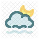 Cloud Moon Fog  Icon