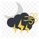 Rainy Moon Weather Rain Icon