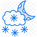 Cloud Moon Snow Icon