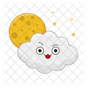 Moon Sky Cloud Icon