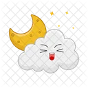 Moon Sky Cloud Icon