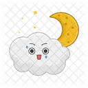 Moon Sky Cloud Icon