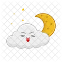 Moon Sky Cloud Icon