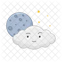 Moon Sky Cloud Icon