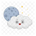 Moon Sky Cloud Icon