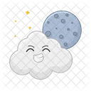 Moon Sky Cloud Icon