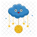 Moon Sky Cloud Icon