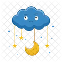 Moon Sky Cloud Icon
