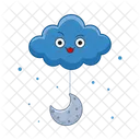 Moon Sky Cloud Icon