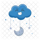 Moon Sky Cloud Icon