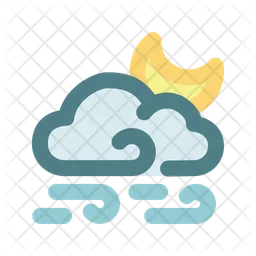 Cloud Moon Wind  Icon