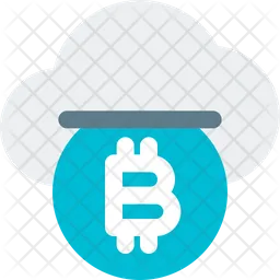 Cloud-Münze Bitcoin  Symbol