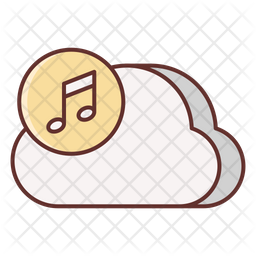 Cloud Music Icon Of Colored Outline Style Available In Svg Png Eps Ai Icon Fonts