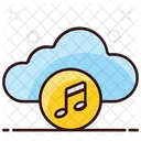 클라우드 음악 클라우드 컴퓨팅 클라우드 호스팅 아이콘