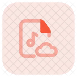 Cloud Music File  Icon