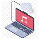 Cloud Musik Cloud Unterhaltung Cloud Multimedia Icon