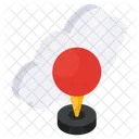 Cloud Navigation Pin Cloud Navigation Pointer Cloud Navigation Marker Icon