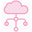 Cloud Network Duotone Line Icon Icon