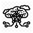 Network Nodes Cloud Icon