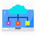Laptop Cloud Screen Icon