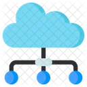 Cloud Network Cloud Connections Cloud Nodes Icon
