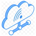 Cloud Hosting Cloud Network Shared Storage Icon