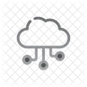 Cloud Network Content Hosting Icon