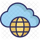 Cloud Netzwerk Weltweites Netzwerk Globale Kommunikation Symbol