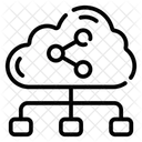 Netzwerk Verbindung Geteilt Symbol