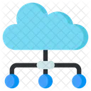 Cloud Netzwerk Cloud Verbindungen Cloud Knoten Icon