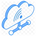 Cloud Hosting Cloud Netzwerk Gemeinsam Genutzter Speicher Symbol