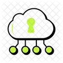 Cloud-Netzwerk-Schlüsselloch  Symbol