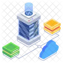 Cloud-Netzwerkserver  Icon