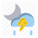 Cloud Night Storm Storm Weather Icon
