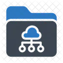 Cloud-Ordner-Netzwerk  Symbol