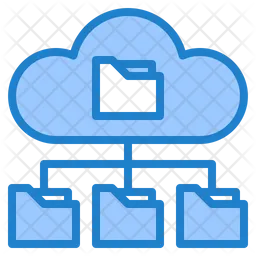 Cloud-Ordner-Netzwerk  Symbol