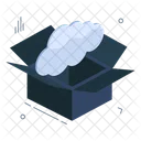 Cloud Parcel Cloud Package Cloud Carton Icon