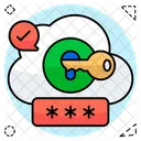 Cloud Password Cloud Passcode Cloud Safety Icon